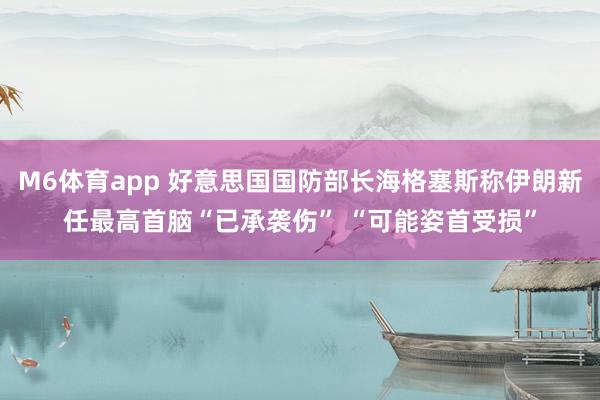 M6体育app 好意思国国防部长海格塞斯称伊朗新任最高首脑“已承袭伤” “可能姿首受损”