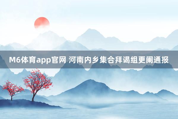 M6体育app官网 河南内乡集合拜谒组更阑通报