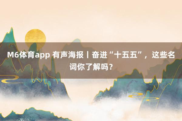 M6体育app 有声海报丨奋进“十五五”，<a href=