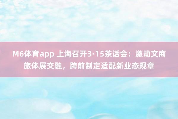 M6体育app 上海召开3·15茶话会：激动文商旅体展交融，跨前制定适配新业态规章