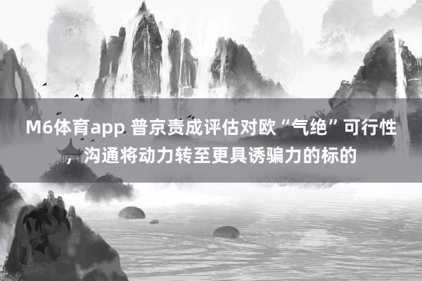 M6体育app 普京责成评估对欧“气绝”可行性，沟通将动力转至更具诱骗力的标的