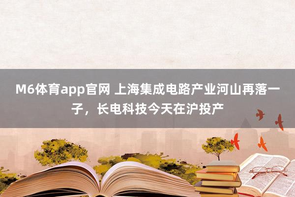 M6体育app官网 上海集成电路产业河山再落一子，长电科技今天在沪投产