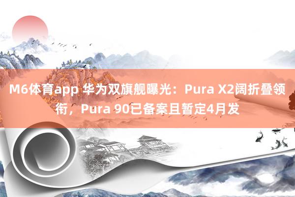 M6体育app 华为双旗舰曝光：Pura X2阔折叠领衔，Pura 90已备案且暂定4月发