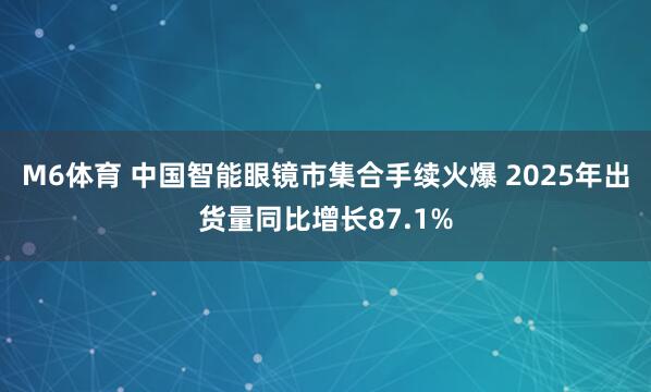 M6体育 中国智能眼镜市集合手续火爆 2025年出货量同比增长87.1%