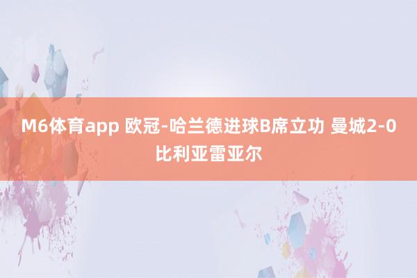 M6体育app 欧冠-哈兰德进球B席立功 曼城2-0比利亚雷亚尔