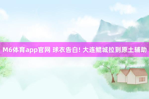 M6体育app官网 球衣告白! 大连鲲城拉到原土辅助
