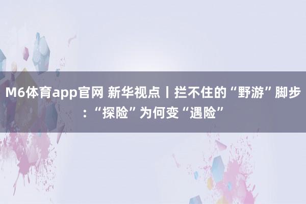 M6体育app官网 新华视点丨拦不住的“野游”脚步: “探险”为何变“遇险”