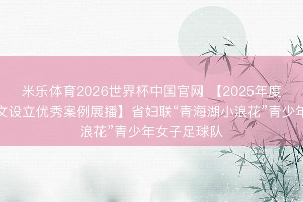 米乐体育2026世界杯中国官网 【2025年度全省精神斯文设立优秀案例展播】省妇联“青海湖小浪花”青少年女子足球队
