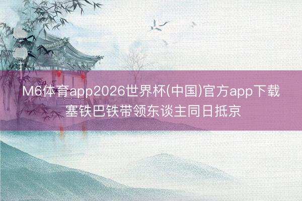 M6体育app2026世界杯(中国)官方app下载 塞铁巴铁带领东谈主同日抵京