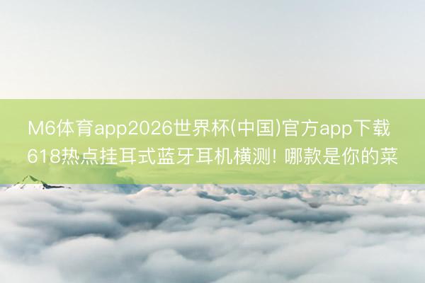 M6体育app2026世界杯(中国)官方app下载 618热点挂耳式蓝牙耳机横测! 哪款是你的菜