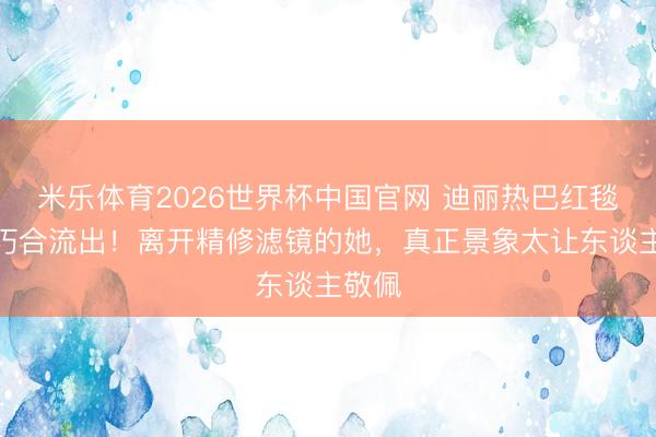 米乐体育2026世界杯中国官网 迪丽热巴红毯生图巧合流出！离开精修滤镜的她，真正景象太让东谈主敬佩