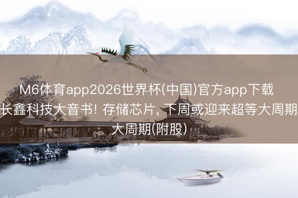 M6体育app2026世界杯(中国)官方app下载 夜深， 长鑫科技大音书! 存储芯片， 下周或迎来超等大周期(附股)
