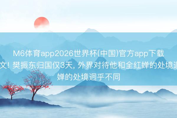 M6体育app2026世界杯(中国)官方app下载 官媒发文! 樊振东归国仅3天, 外界对待他和全红婵的处境迥乎不同